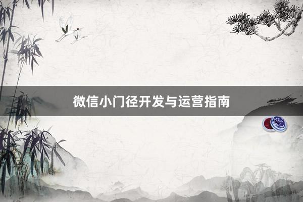 微信小门径开发与运营指南