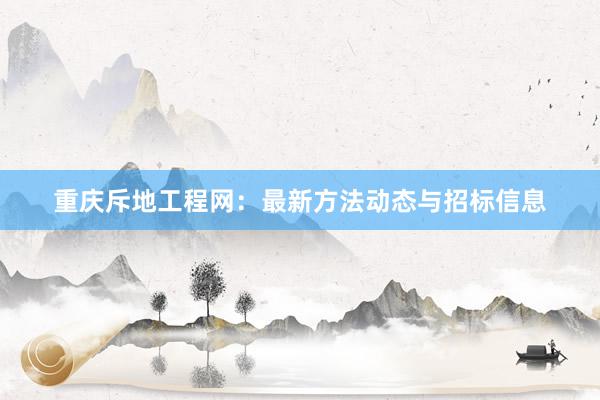 重庆斥地工程网：最新方法动态与招标信息